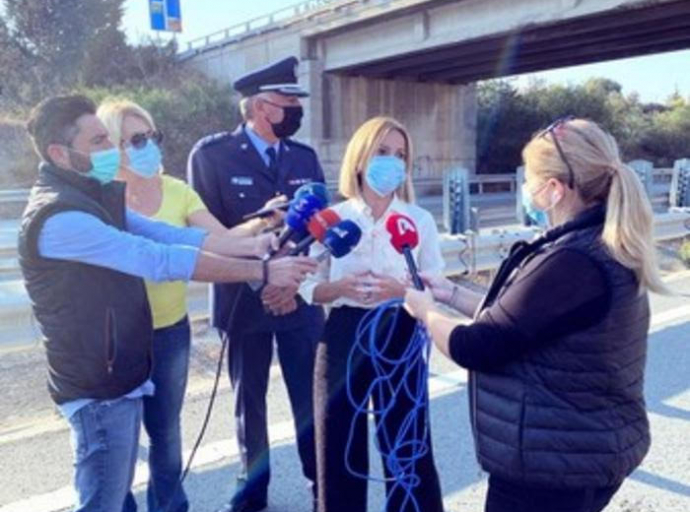 Δηλώσεις της Υπουργού Δικαιοσύνης και Δημόσιας Τάξης κας Έμιλυς Γιολίτη για τους ελέγχους της Αστυνομίας στον αυτοκινητόδρομο Λεμεσού - Λευκωσίας